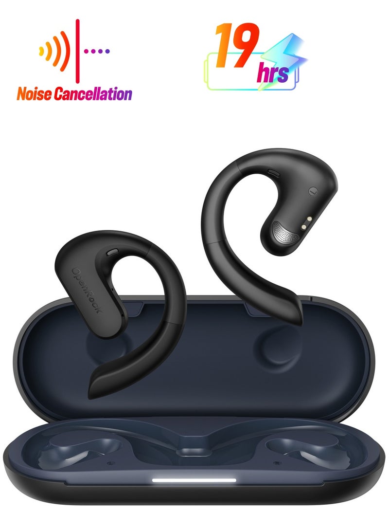 OpenRock Open Ear Headphones, Wireless Hanging Earphones, Bluetooth 5.2 Dual Microphone Call Noise Reduction, 7800 Mah Ultra-Long Standby, Ipx5 Waterproof, Suitable For Outdoor Sports Black - Image 1