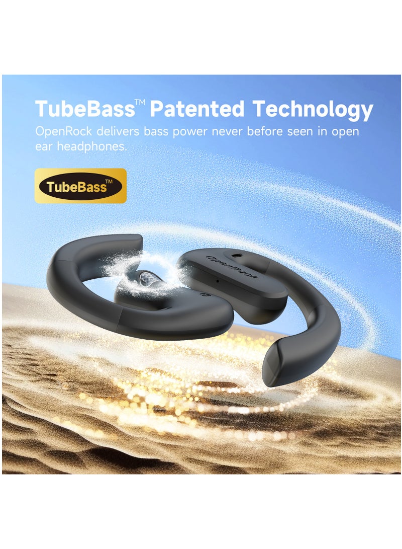 OpenRock Open Ear Headphones, Wireless Hanging Earphones, Bluetooth 5.2 Dual Microphone Call Noise Reduction, 7800 Mah Ultra-Long Standby, Ipx5 Waterproof, Suitable For Outdoor Sports Black - Image 2