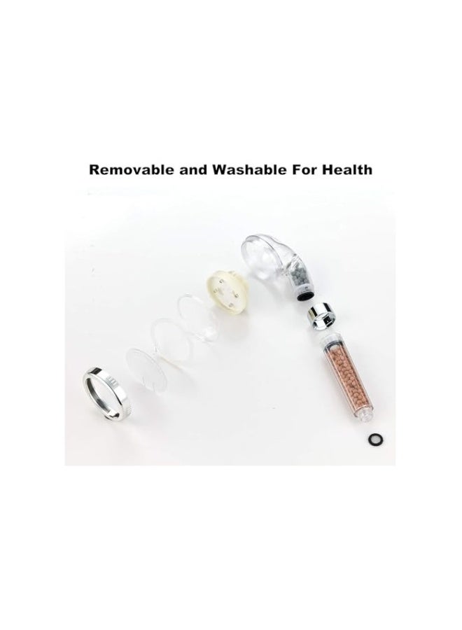 LED Shower Head, Ionic Zen Shower Head, High Pressure Water Saving Filtered Handheld, Showerhead Anion Energy Ball Purifies Water Shower, with 60 Inch Shower Hose and Bracket, Best Experience - Image 2