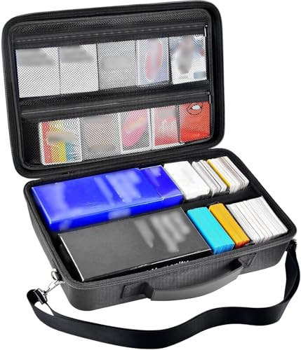 ALLPRIMO Trading Card Case Storage Box for 2700 Cards Deck Boxes Travel Organizer Holder Compatible with TCGfor Topps Baseball Sportsfor CAHfor UNOfor MTGfor YuGiOh Games Black - Image 1