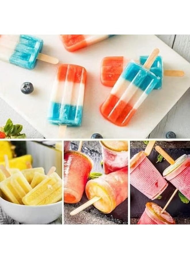 Wooden Craft Sticks for Ice Cream, Popsicle, Wax, Resin Stirring, Kids Art Supplies (100pcs) - Image 5