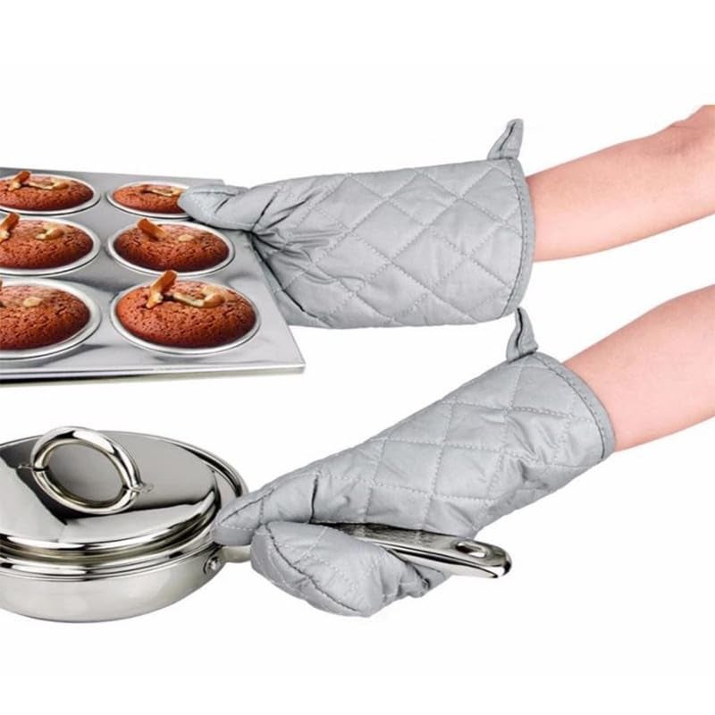 PUSHTI TUSHTI Oven Mitts Heat Resistant Cooking Oven Gloves Can be Used for Grilling Smoking Cooking Baking Frying or handling Superhot Itemss 38 x 17 Cms Pack of 1 - Image 3