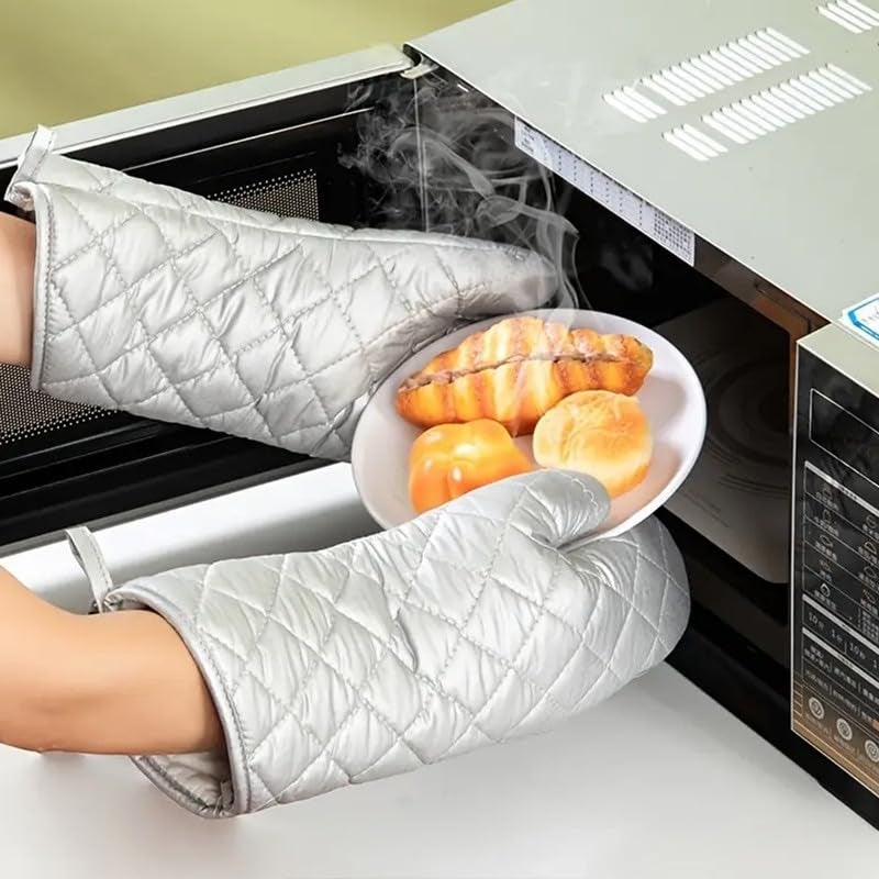PUSHTI TUSHTI Oven Mitts Heat Resistant Cooking Oven Gloves Can be Used for Grilling Smoking Cooking Baking Frying or handling Superhot Itemss 38 x 17 Cms Pack of 1 - Image 5