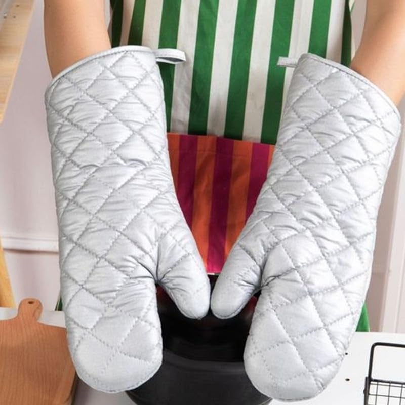 PUSHTI TUSHTI Oven Mitts Heat Resistant Cooking Oven Gloves Can be Used for Grilling Smoking Cooking Baking Frying or handling Superhot Itemss 38 x 17 Cms Pack of 1 - Image 4