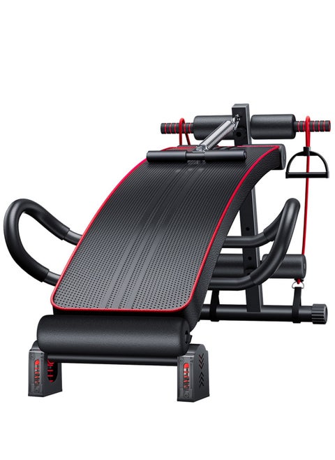 Sit-up Weight Bench Adjustable Sit-up Bench Maximum Load Capacity 150KG With Large Armrests Headrest Used For Abdominal Curl Exercises Attached To Body And Back Push-ups Rope Exercises Power Springs