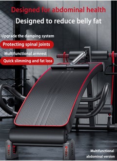 Viden Sit-up Weight Bench Adjustable Sit-up Bench Maximum Load Capacity 150KG With Large Armrests Headrest Used For Abdominal Curl Exercises Attached To Body And Back Push-ups Rope Exercises Power Springs  - Image 2