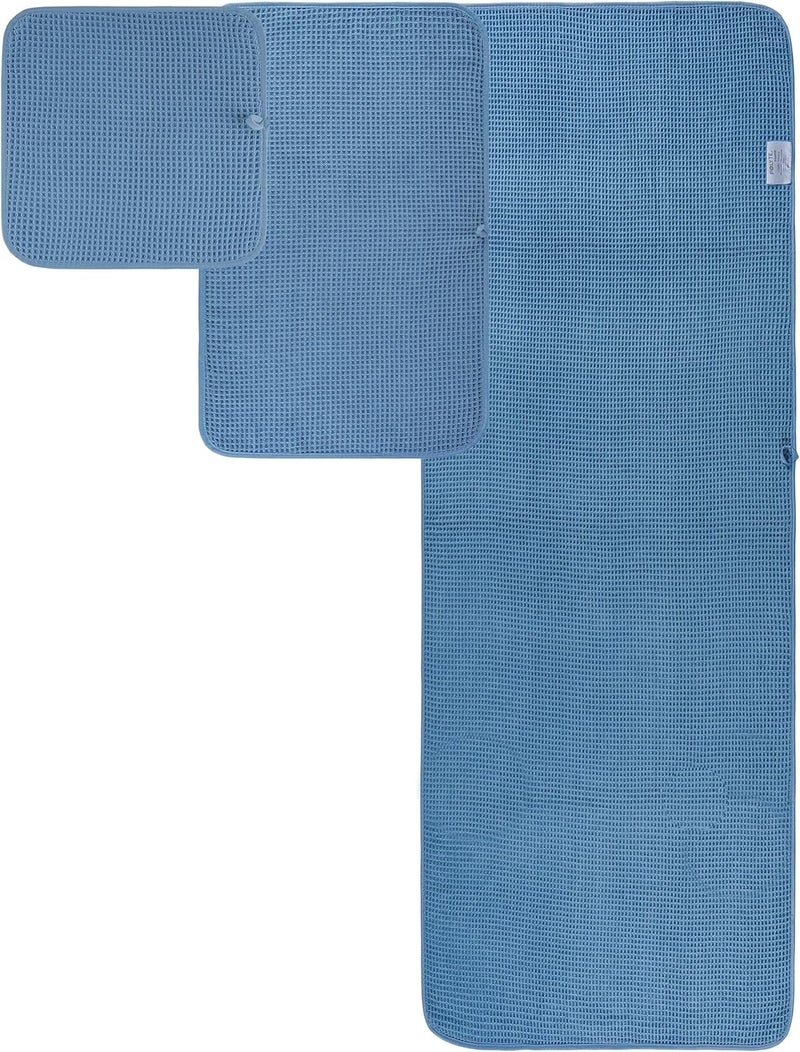 Polyte Oversize, 60 x 30 in., Quick Dry Lint Free Microfiber Bath Towel Set, 6 Piece (Waffle Weave) - Image 2