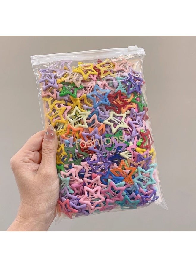 GlamKit 40 Pcs Multicolor Star Hair Clips, Metal Snap Hair Barrettes, Non-Slip Fashion Star Hair Accessories for Women , Girls - Image 2