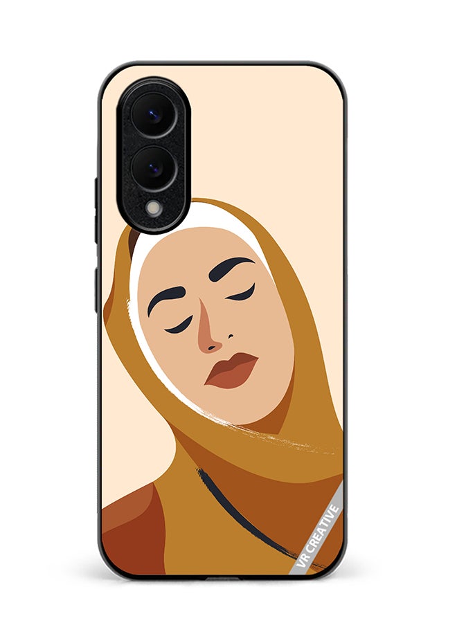 Protective Case Cover For Samsung Galaxy S25 Edge Cartoon Woman Shape Design Multicolour