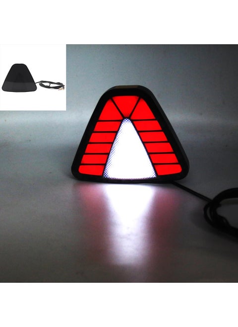 V-Shape F1 Car LED Brake Flash Tail Light Meteor V Black Shell [Pilot Sparkle] with Bracket