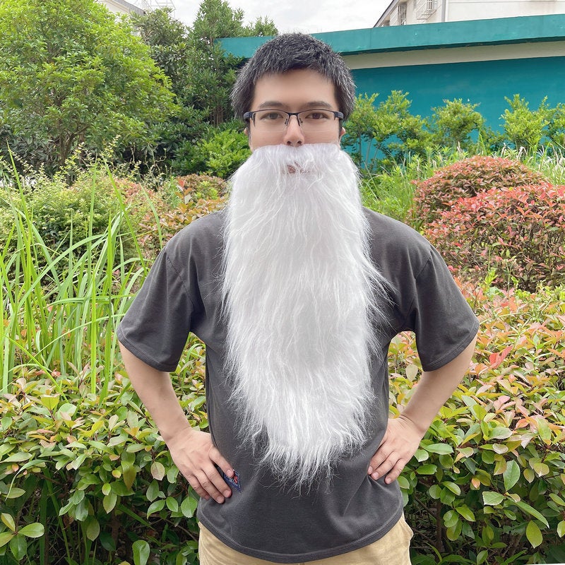 Holiday Party Beard Dress Props Simulation Beard Fake Beard Personality Party Leng Beard Beard - Image 5