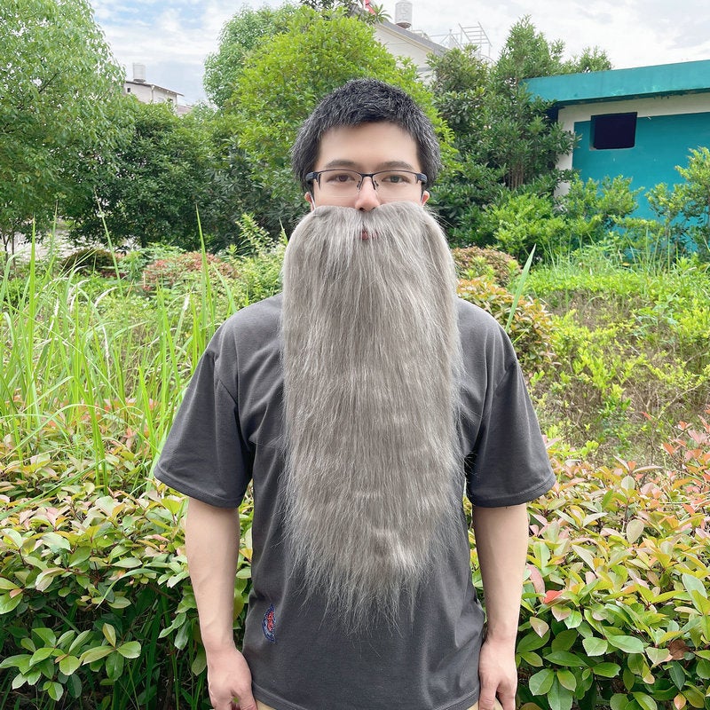 Holiday Party Beard Dress Props Simulation Beard Fake Beard Personality Party Leng Beard Beard - Image 1
