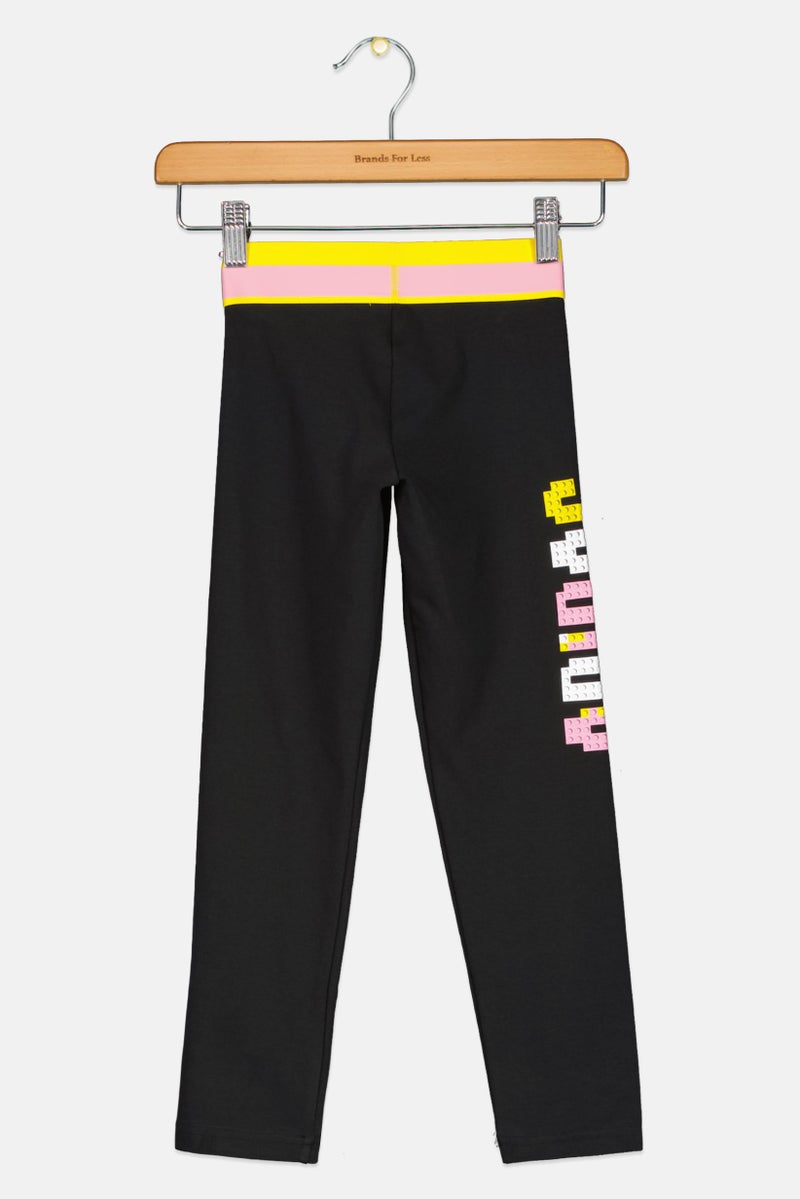 Adidas Adidas x Lego Kids Girl Brand Logo Outdoor Tights, Black  - Image 2