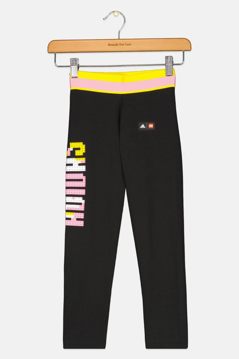 Adidas Adidas x Lego Kids Girl Brand Logo Outdoor Tights, Black  - Image 1