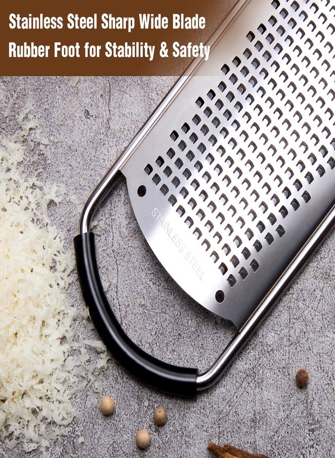 Tomorotec Stainless Steel Cheese Grater with Natural Wood Handle for Parmesan Cheese Lemon, Ginger, Cheese, Nutmeg, Potato, Chocolate and Garlic Small - Image 5