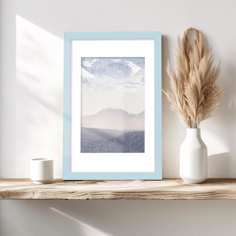 Picrit 11x17 Picture Frame Set of 12, Display 8x12 with Mat or 11x17 Without Mat, Photo Frames for Wall Mounting Display, Blue. - Image 4
