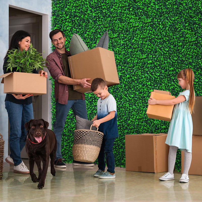 Grooy Artificial Boxwood Roll Panels,48"x 120"(40 sq.ft) UV-Anti Faux Ivy Leaves Privacy Fence Screen Grass Wall Roll Panels for Indoor Home Decor and Outdoor Garden Backyard - Image 4