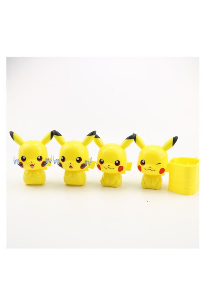 NIBEMINENT Q version of Pokémon, PVC character model, home office ornaments desktop decoration static statue collection souvenirs children's toys 