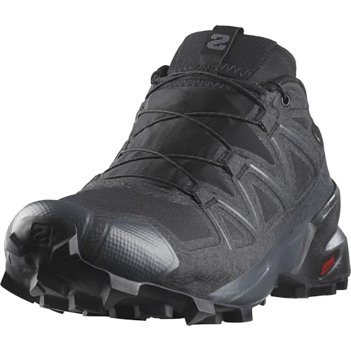 Salomon Men’s Speedcross GTX, Waterproof Trail Running Shoes - Black/Black/Quiet Shade - 7.5 Medium - Image 3