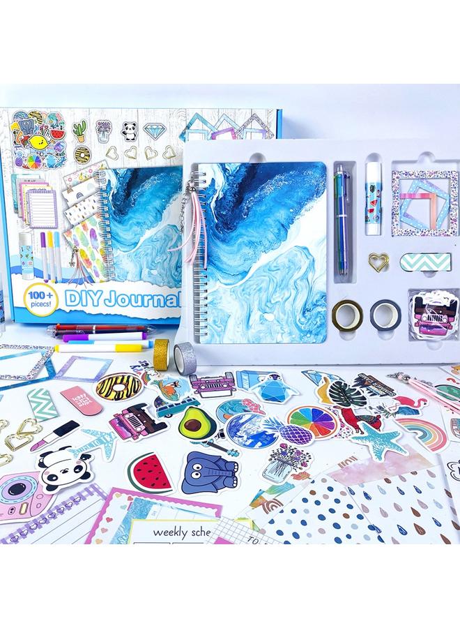 دفتر القصاصات ملصقات diy journal set الأطفال مجموعة كاملة من القرطاسية الميزانية دفتر الأستاذ يوميات - Image 5