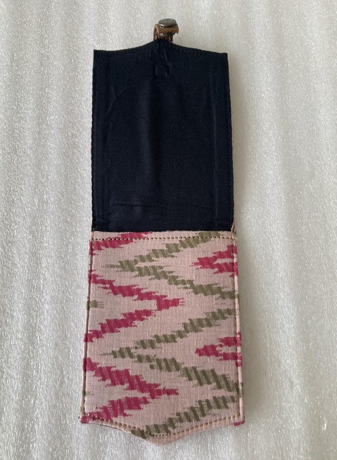 Cotton Printed Mini Wallet. Trendy Elegant Mini Wallet. (Pink) - Image 3