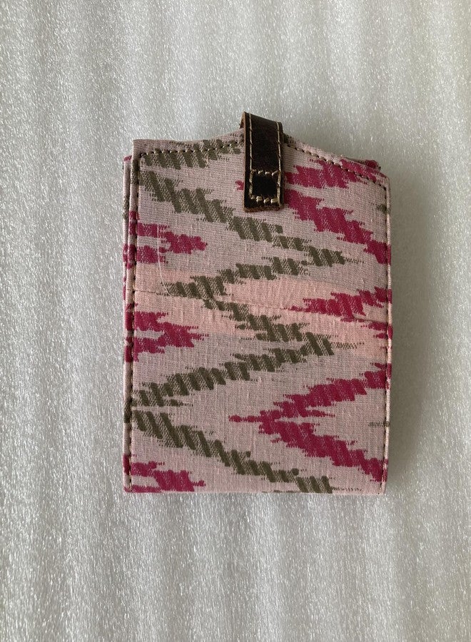 Cotton Printed Mini Wallet. Trendy Elegant Mini Wallet. (Pink) - Image 2