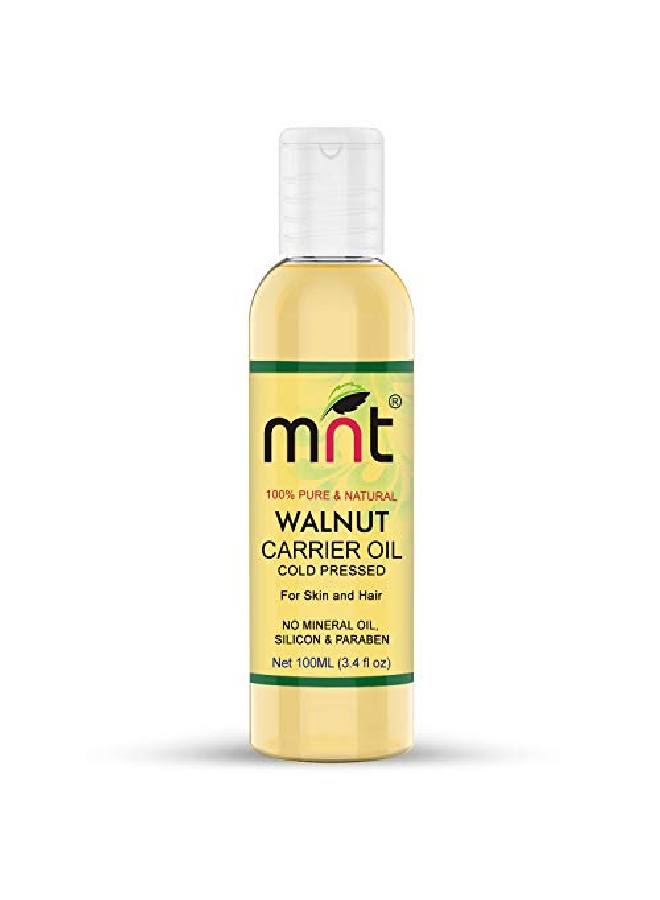 MNT Walnut Cold Pressed Carrier Oil (100ml) 100% Pure l & Therapeutic Grade & Aromatherapy for Hair Care and Skin Care - Image 1