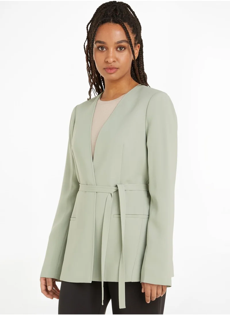 CALVIN KLEIN Belted Pocket Detail Blazer