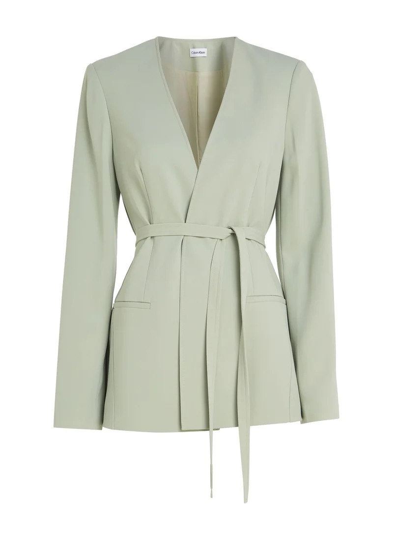 CALVIN KLEIN Belted Pocket Detail Blazer