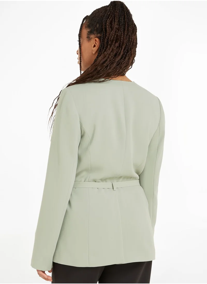 CALVIN KLEIN Belted Pocket Detail Blazer