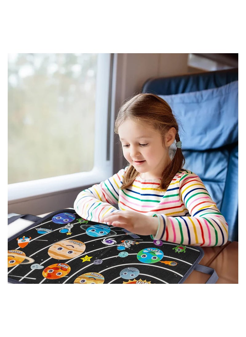 SYOSI - SYOSI Outer Space Travel Felt Story Set Board, Portable Felt Board Solar System, Universe Storytelling Planets, Toddler Galaxy Theme Preschool Early Learning Interactive Play Kit (1 Set) - Image 1