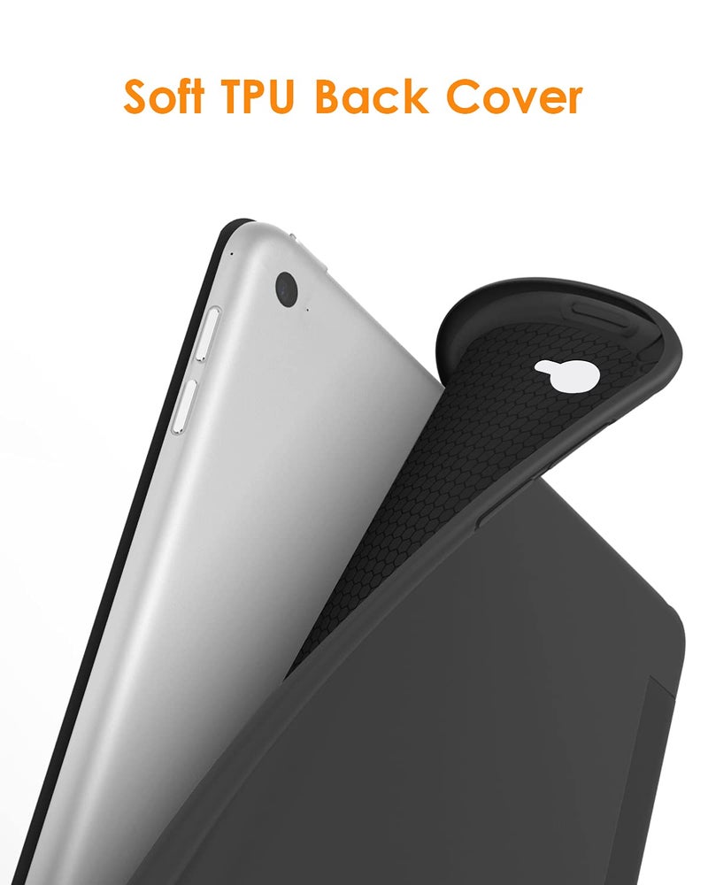 DTTO for iPad Air 2 Case (2014 Released), Ultra Slim Lightweight Smart Case Trifold Stand with Flexible Soft TPU Back Cover for Apple iPad Air 2 (Model A1566/A1567), Black - Image 3