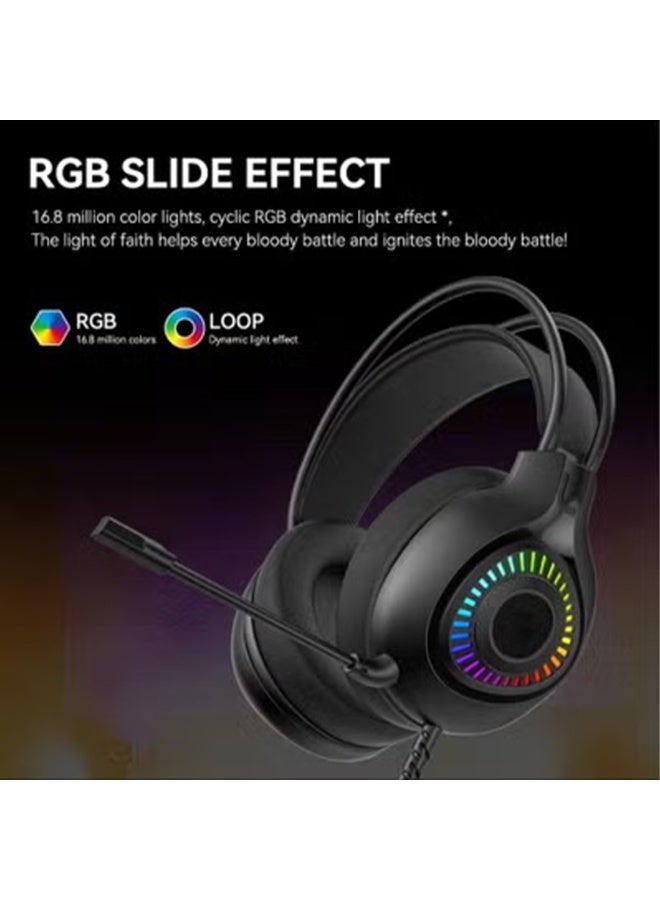 جيرتك سماعة رأس احترافية للألعاب HG01، سماعات رأس سلكية 3.5 ملم بصوت محيطي مع ميكروفون مانع للضوضاء لأجهزة PS4 وPS5 والكمبيوتر الشخصي وMac، تصميم مريح وخفيف الوزن لتجربة ألعاب غامرة - Image 3