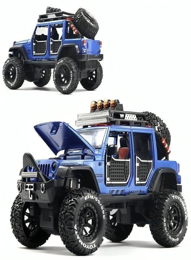 VARIYA ENTERPRISE® Exclusive Alloy Metal Pull Back Die-Cast Car Diecast Metal Pullback Toy Car with Openable 6 Doors,Light Music Boys Gifts Toys (Jeep Wrangler Rubicon) - Image 1