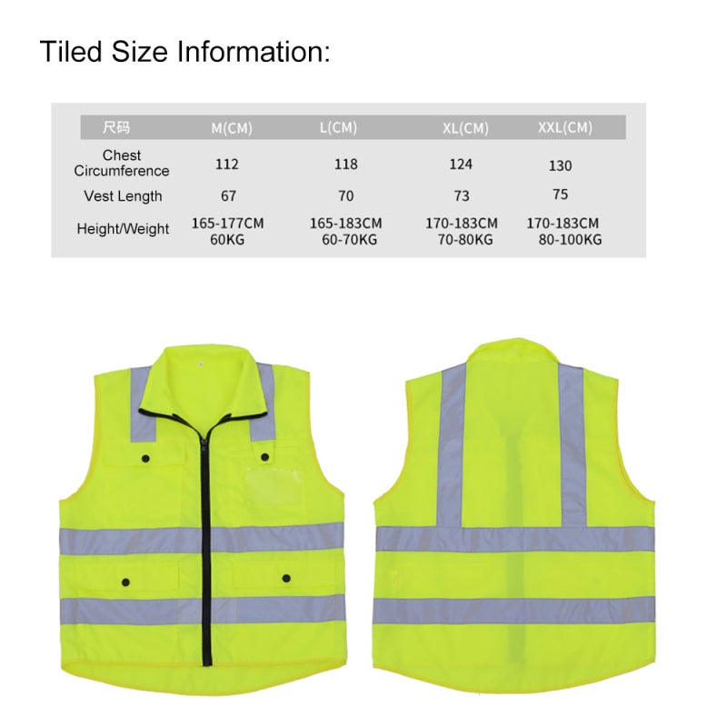SFVest High Visibility Safety Vest XL Size: 3D Holographic Reflective Technology, Breathable Durable Fabric - Warm High Collar Design, Reflective Bands for Traffic Guidance, Construction Site, Road Safety, O - Image 4