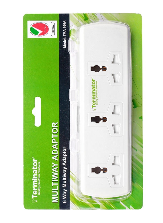 Terminator 6 Way Universal T Socket Multi Adaptor - Image 2