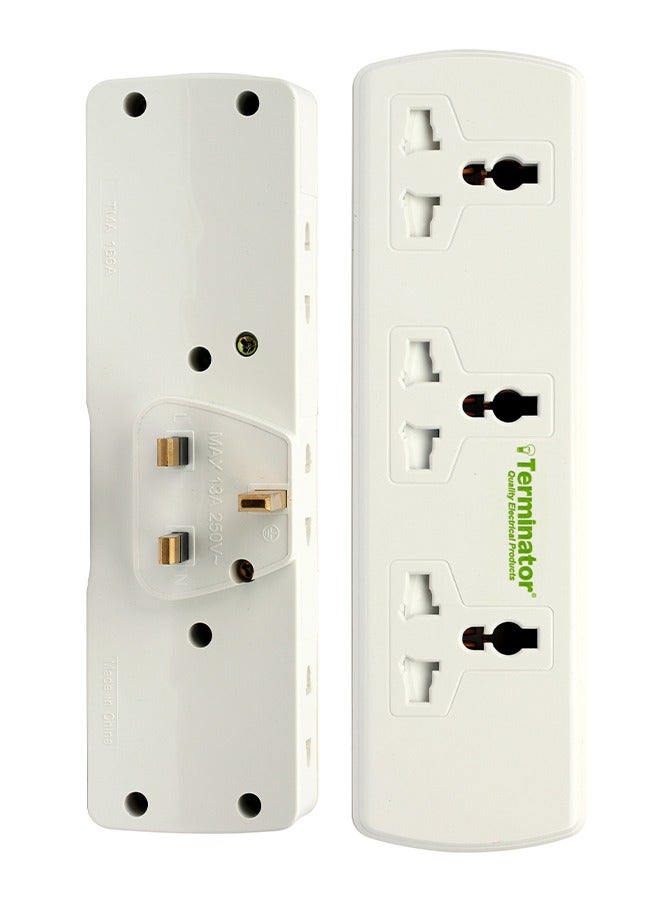 Terminator 6 Way Universal T Socket Multi Adaptor - Image 1