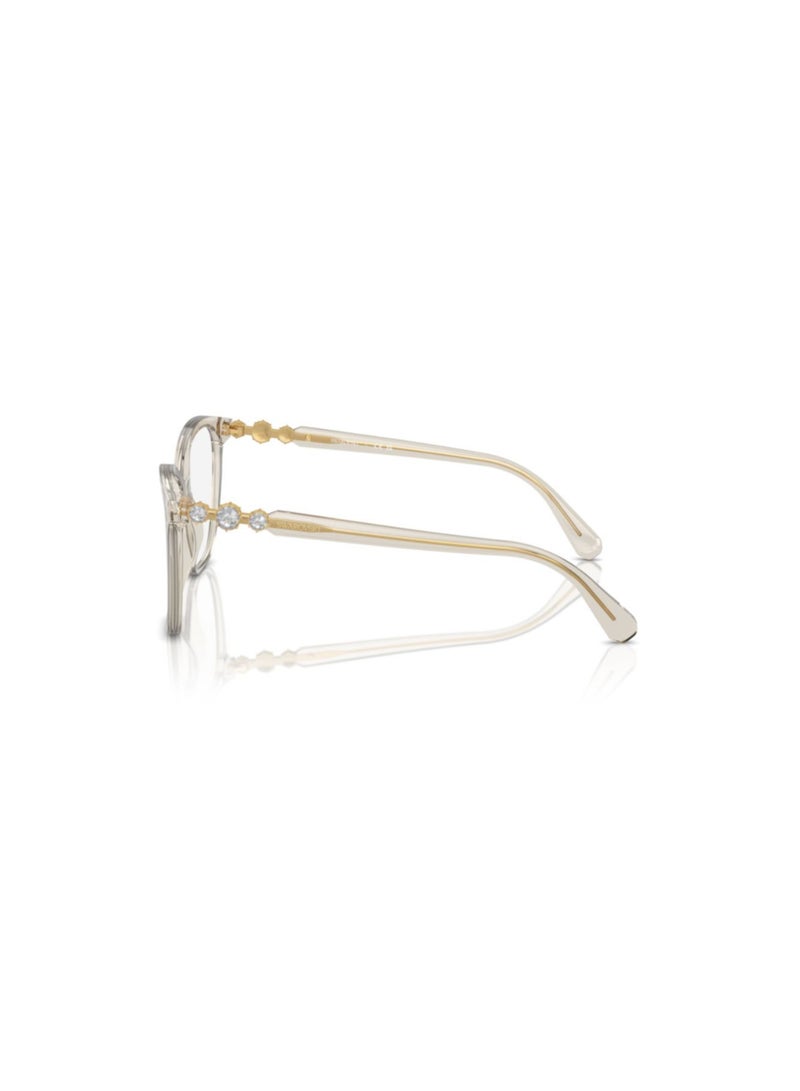 SWAROVSKI Swarovski Woman Square  Eyeglasses- Sk 2020 - Lense Size:52Mm - Transparent Beige - Image 2