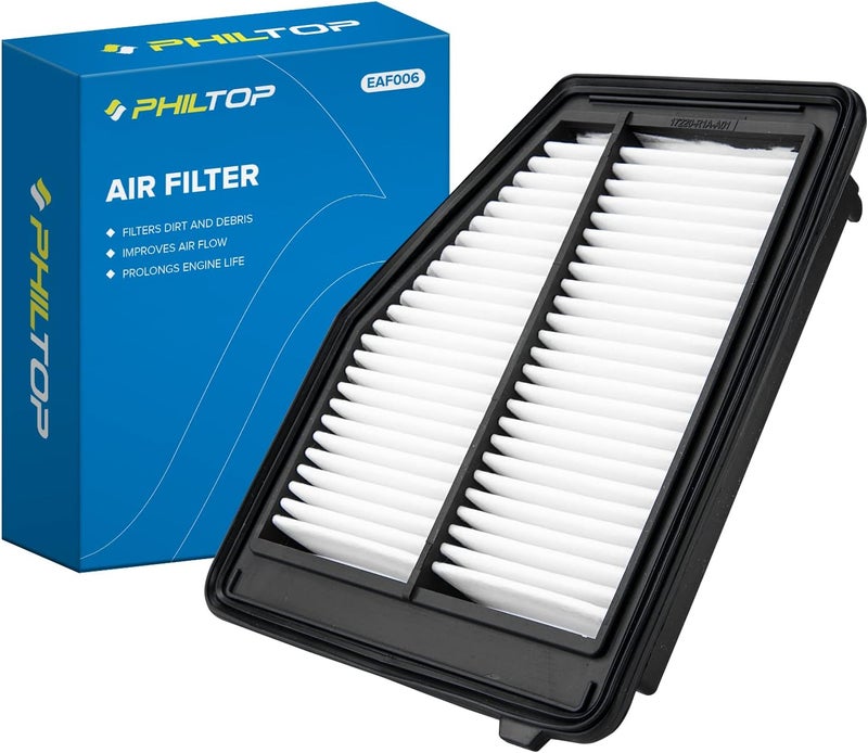 PHILTOP Engine Air Filter CA11113 Replacement for ILX 2013 2014 2015 2.0L, Civic 2012 2013 2014 2015 1.8L, Rigid Panel - Image 1