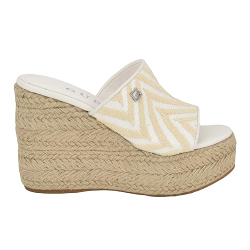 GUESS Women's EvbaP Wedge Sandal, White 140, 7 - Image 5