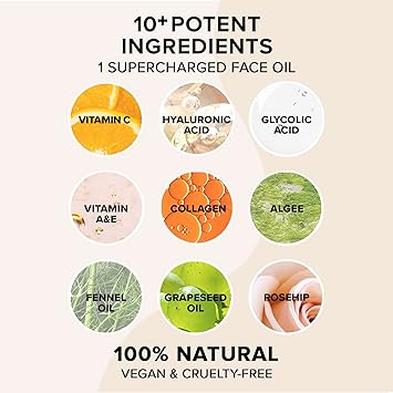 BeBarefaced Face Oil 10 Supercharged 100 Natural Ingredients Preservative Free AntiAgeing Facial Oil - Image 5