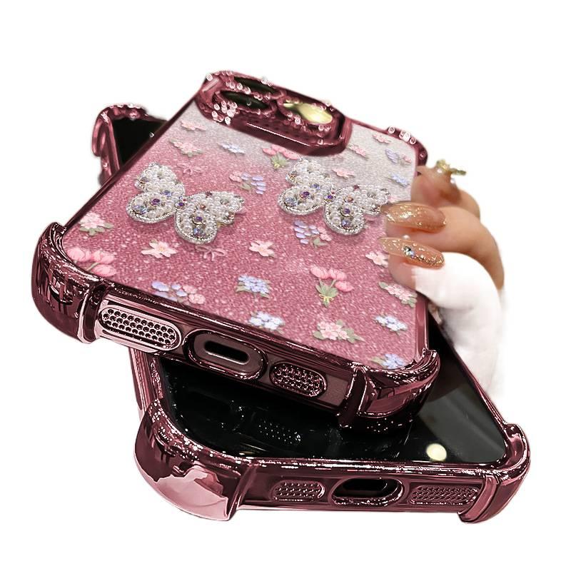 غطاء واقي | مقاوم للصدمات لـ iPhone 15 / 15 Plus / 15 Pro / 15 Pro Max | حماية من السقوط | Butterfly | سيليكون - Image 5