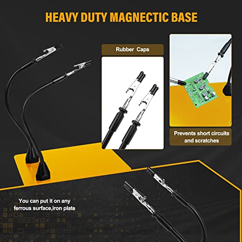 Demao Magnetic Soldering Helping Hands, Third Hand Tools for Soldering, Wire Holders with Flexible Gooseneck Metal Arms for Hobby Welding Crafts(Pack of 2) - Image 5