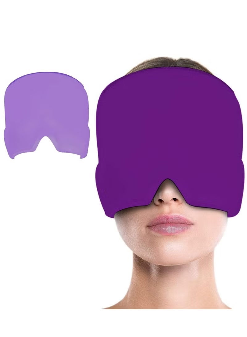 قبعة مرنة لتخفيف الصداع والصداع النصفي – غطاء جل ثلجي قابل للتسخين والتبريد – مقاس واحد يناسب الجميع - Image 1