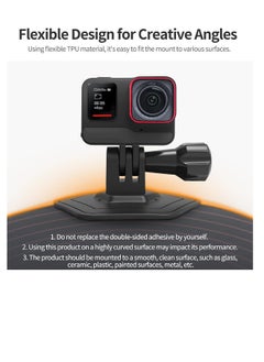 Generic Helmet Adhesive Sticky Mount Curved Adhesive Base Kit, for DJI Osmo Action 4 Flexible Adhesive Mount, for Insta360 GO3/GoPro and Most Action Cameras  - Image 2