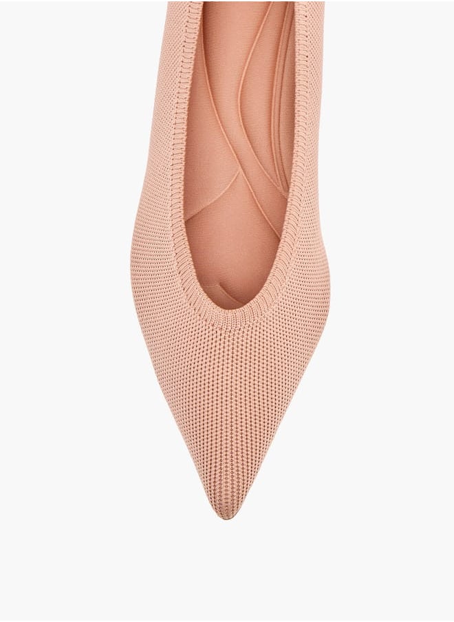 Celeste Womens Textured Slip-On Pumps With Kitten Heels  - Image 4
