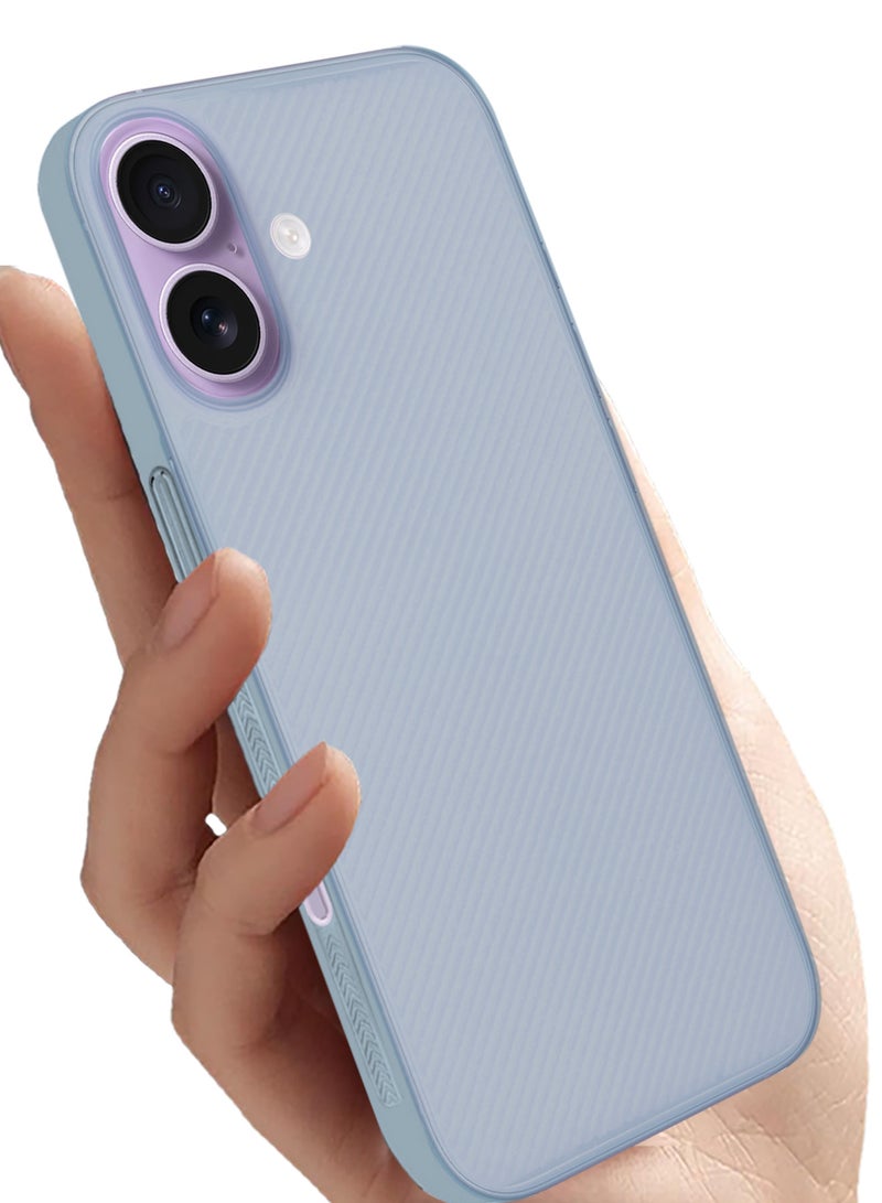 CATANES 3 Packs Case Cover for iPhone 17 - Sturdy Durable Ultra-Thin Case - Air Skin Line Design Transparent Back Cover -  Drop Protection Cover  with Two Privacy Screen Protectors - Light Blue - Image 4