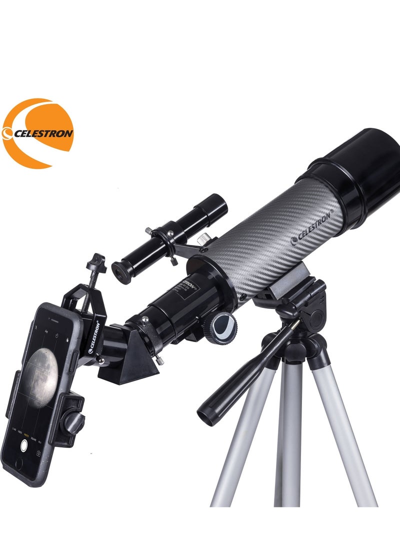 Celestron - Telescope Travel Scope Case 60 DX with Smartphone Adapter and Free ECLIPSMART SOLAR Filter | Contains free astronomy software and a product-specific download eBook - Image 1