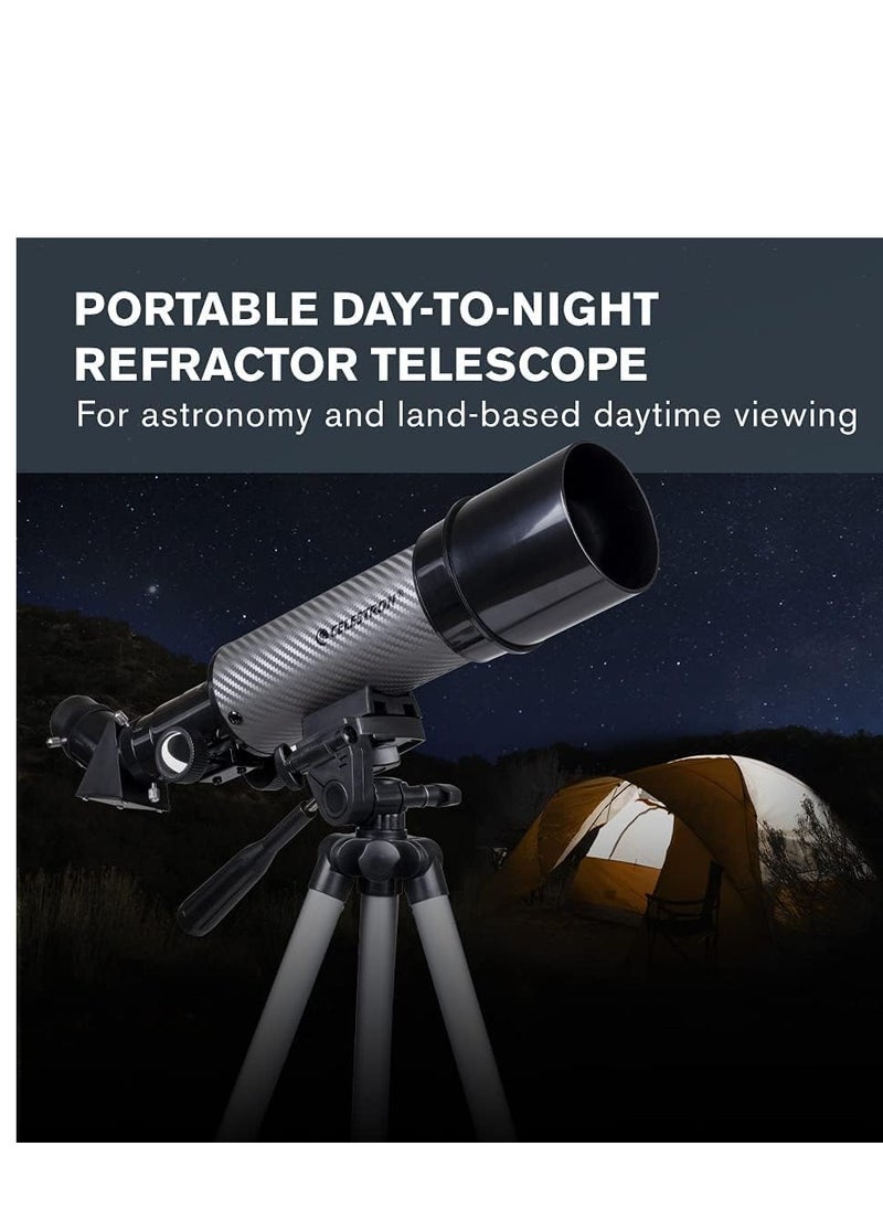Celestron - Telescope Travel Scope Case 60 DX with Smartphone Adapter and Free ECLIPSMART SOLAR Filter | Contains free astronomy software and a product-specific download eBook - Image 1