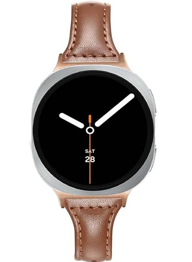 Slim Leather Bands Compatible with Samsung Galaxy Watch 8 40mm/44mm Classic 46mm Straps Wristbands Women - Image 1